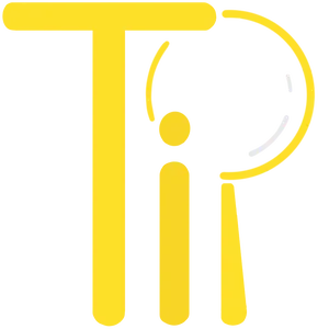 Transparency in Politics logo of TiP with a magnifying glass as the 'P'